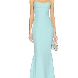 Katie May Green Strapless Sweetheart Gown